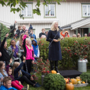 Kronprinsesse Mette-Marit taler på Valgberg slektsgård. Foto: Berit Roald, NTB scanpix